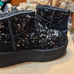 UGG Black Sequin Women's Shoes
